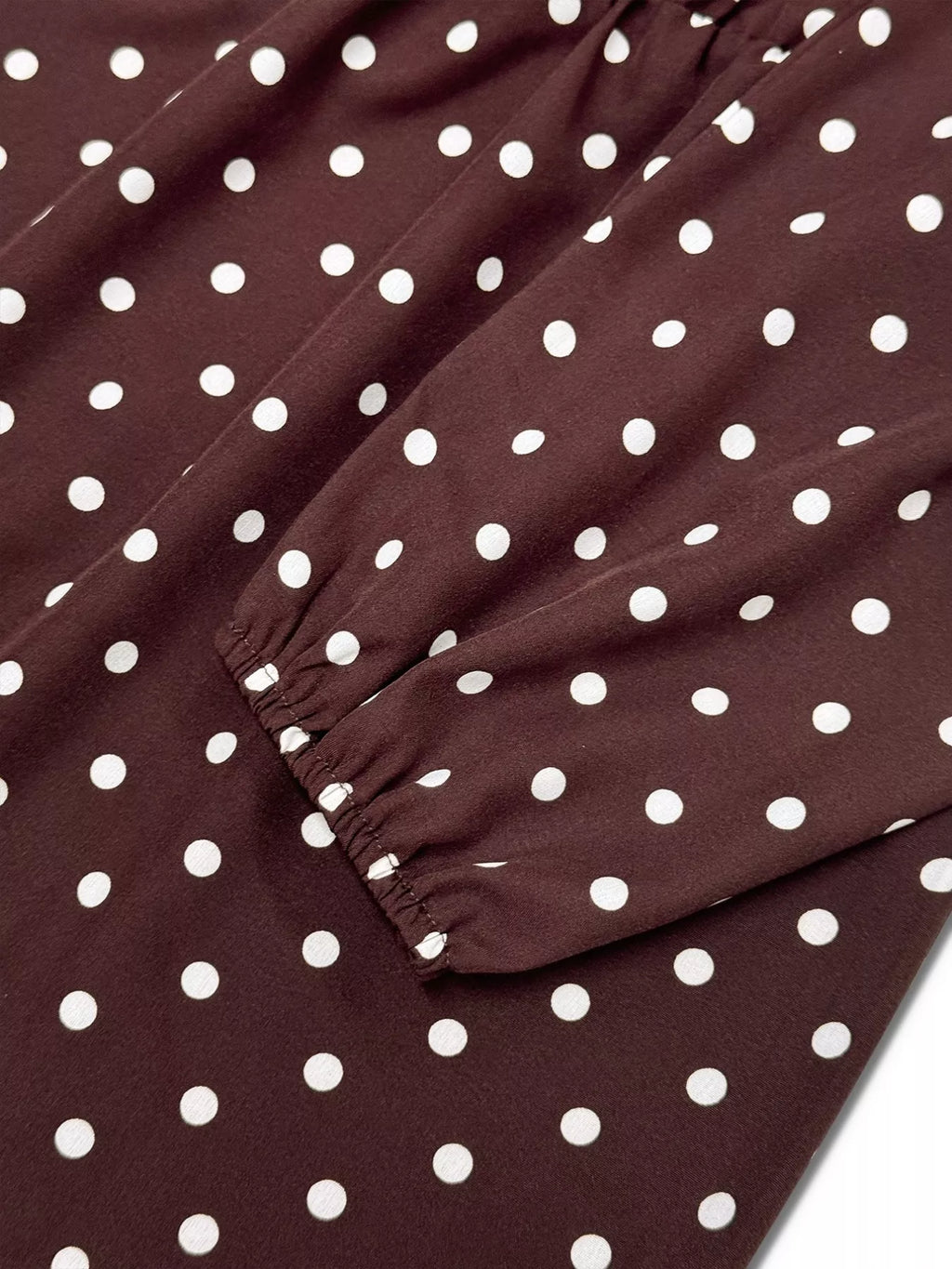 Plus Size Polka Dot Ruffle Hem Mini Dress