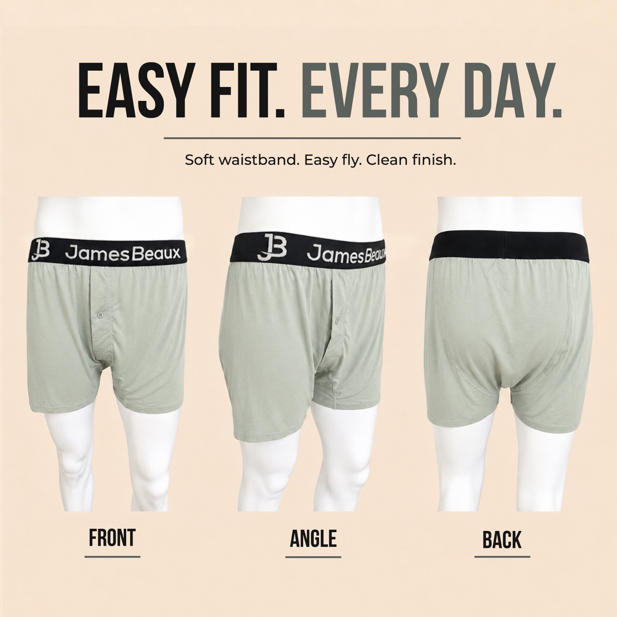 Men's Bamboo Anti-Chafing Boxer Shorts (3-Pack) | Gray