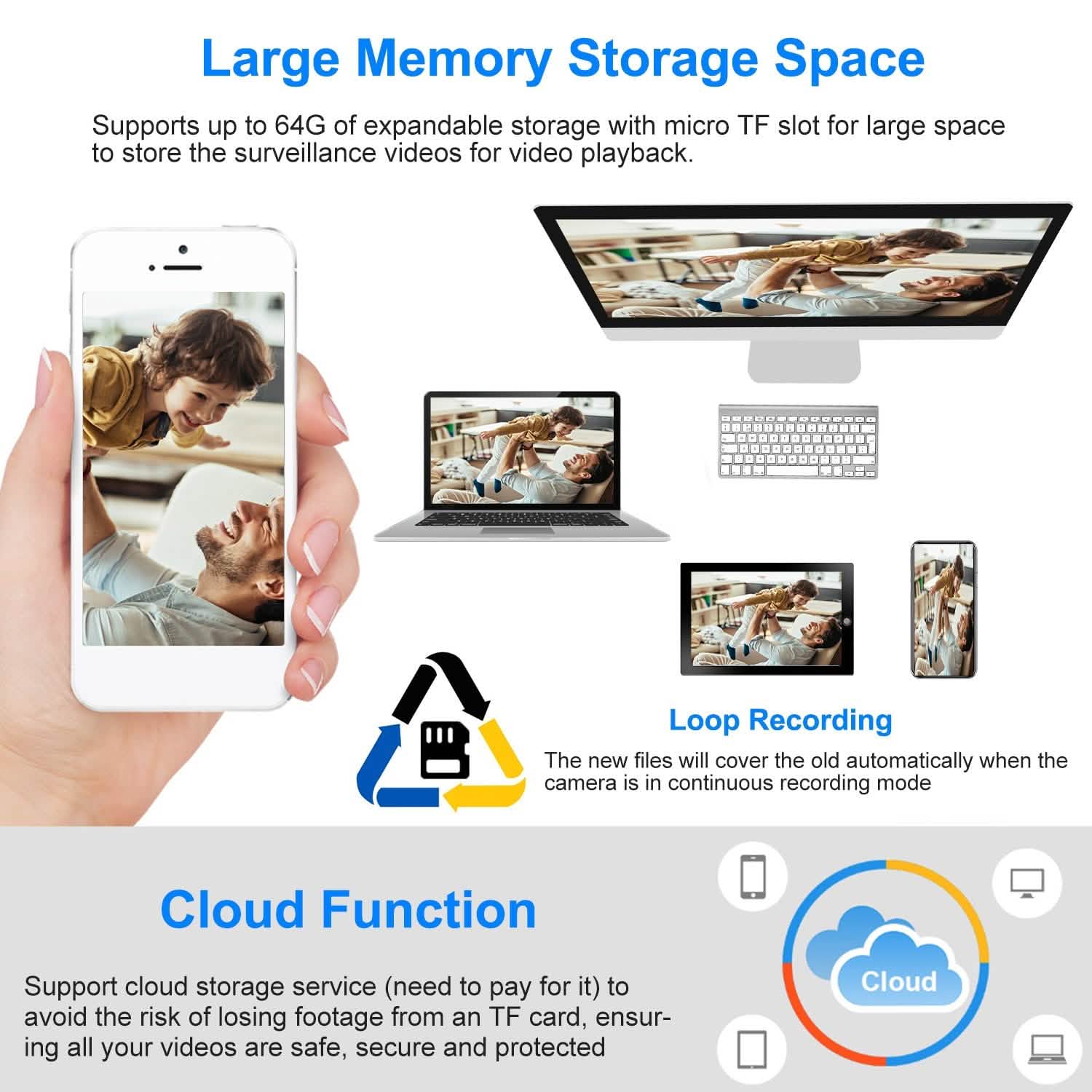 1080P WiFi IP Camera Motion Detection IR Night Vision Camcorder