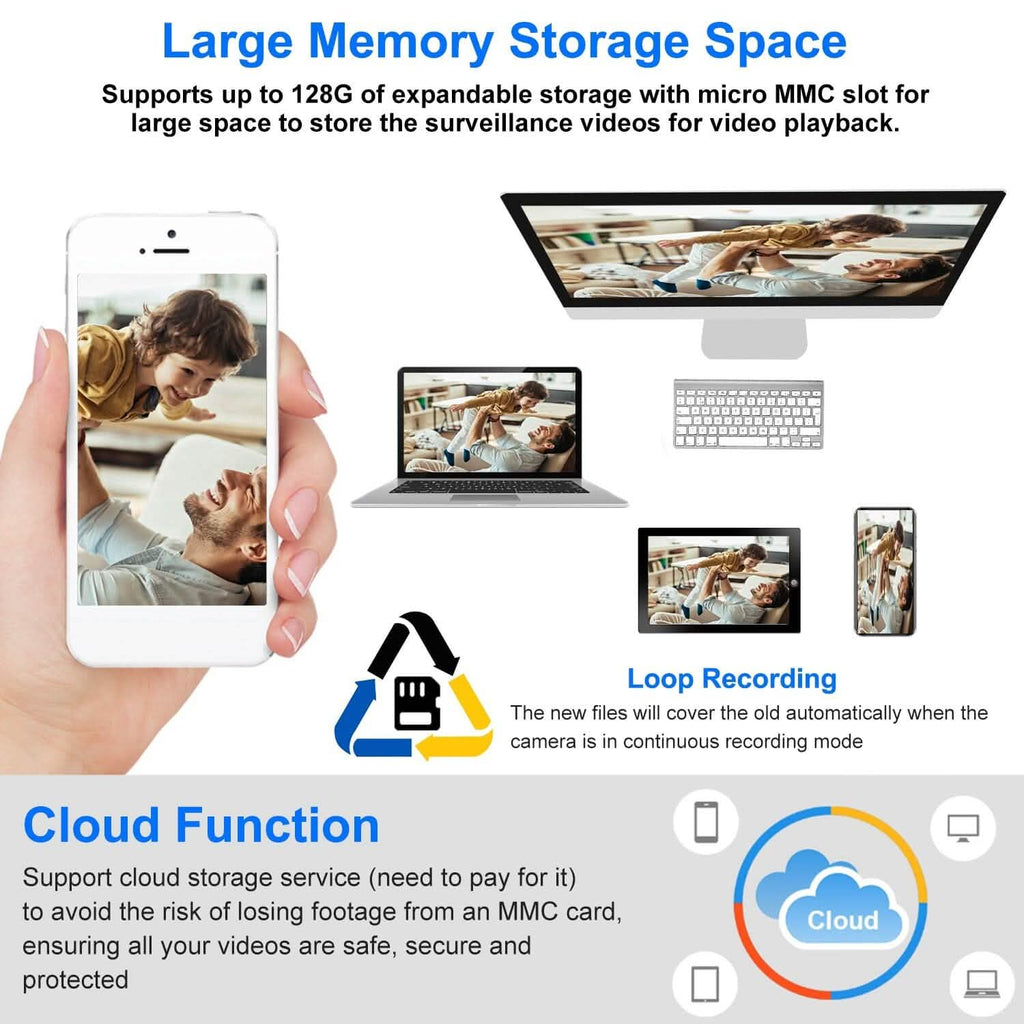 1080P Wifi IP Camera Pan Tilt Security Surveillance Camcorder