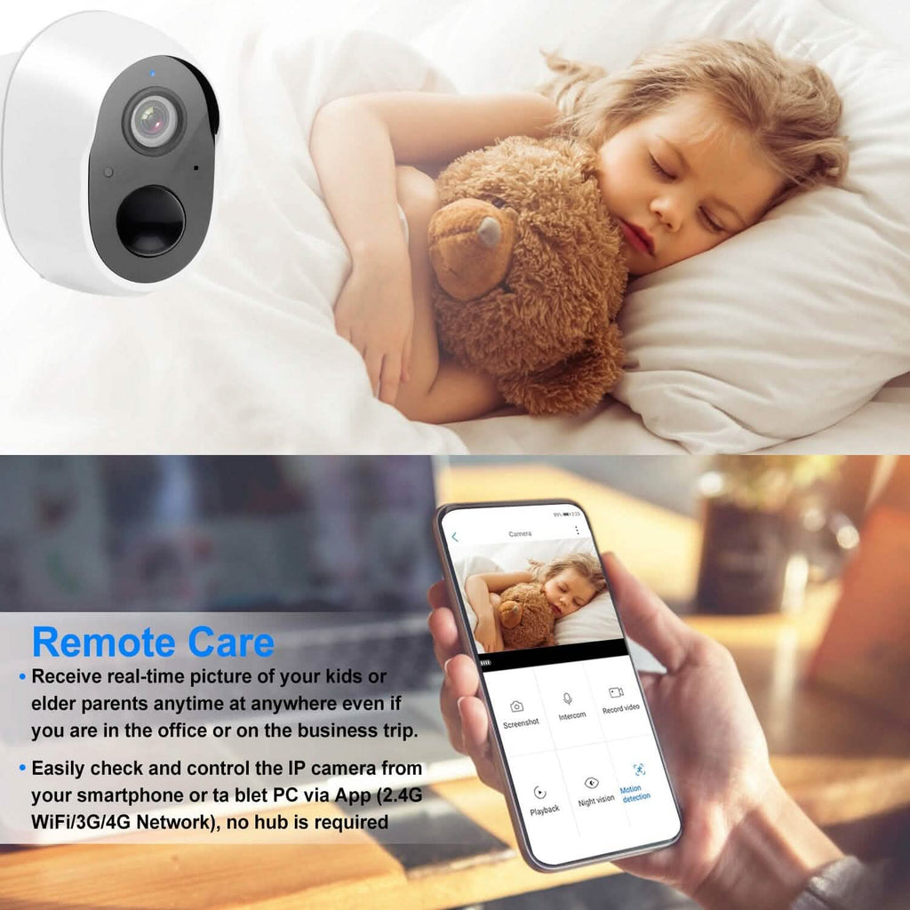 1080P WiFi IP Camera PIR Motion Detection Camcorder