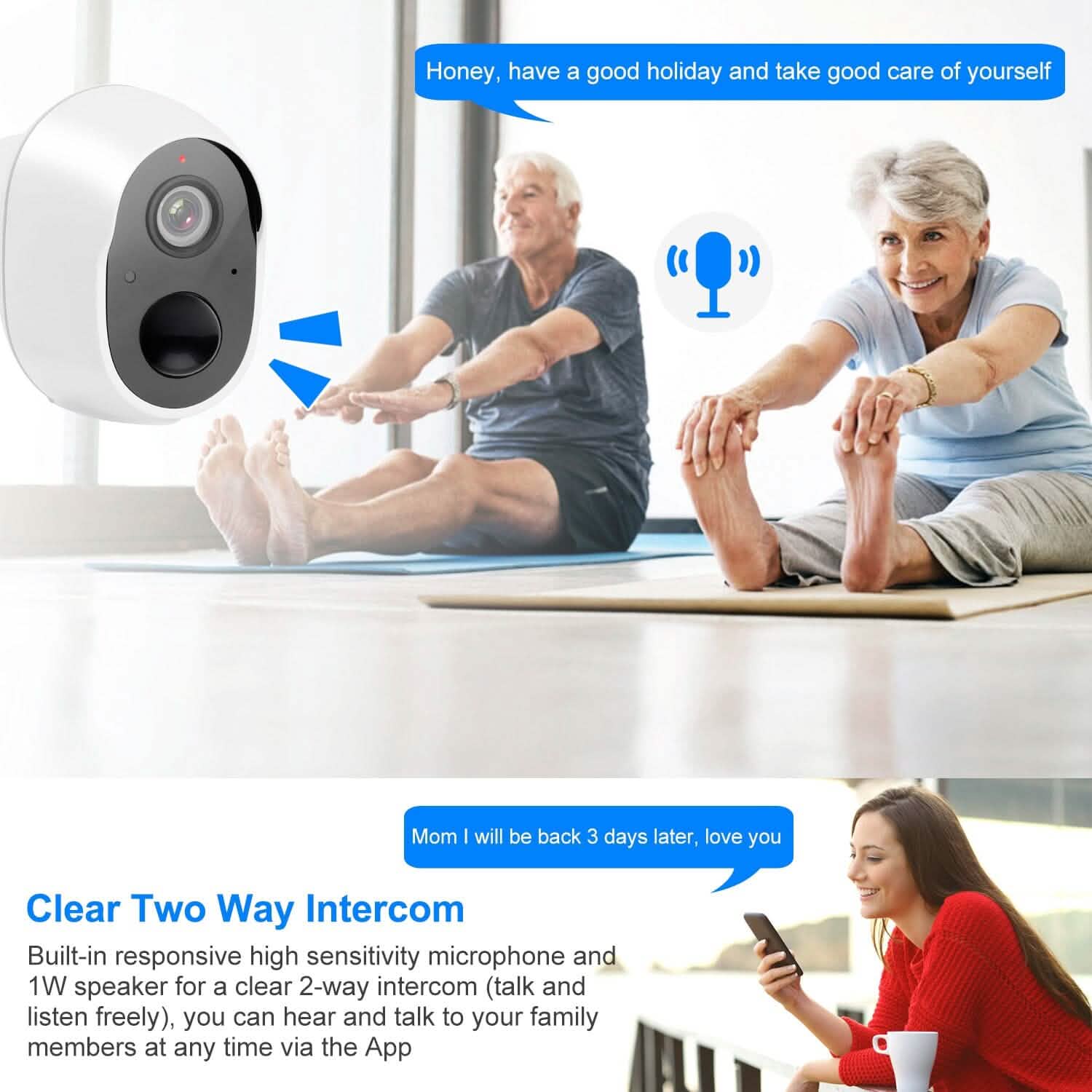 1080P WiFi IP Camera PIR Motion Detection Camcorder