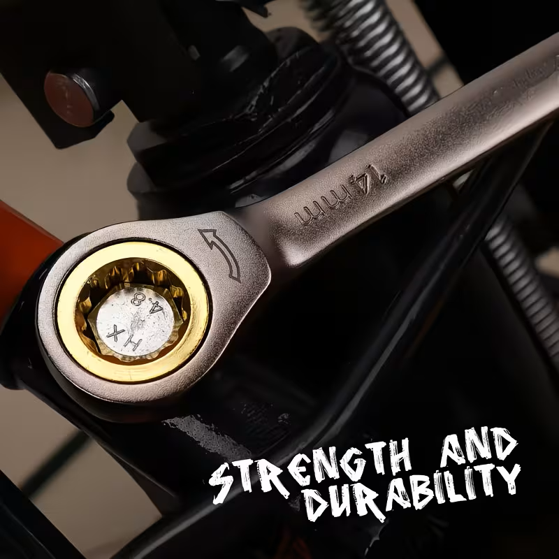 2/10/12/24 PCS Ratcheting Wrench Set SAE Metric - Steel Combination Spanner Kit