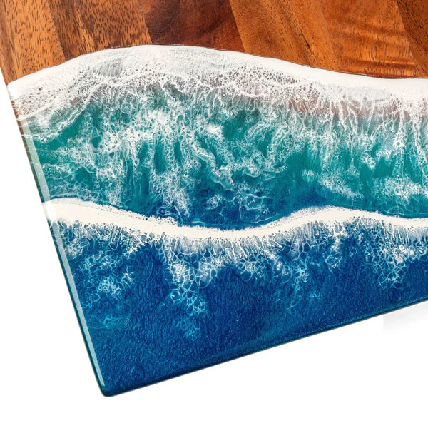 Elakai 1ft x 2ft Resin & Wood Travel Cornhole Set | Beach Wave