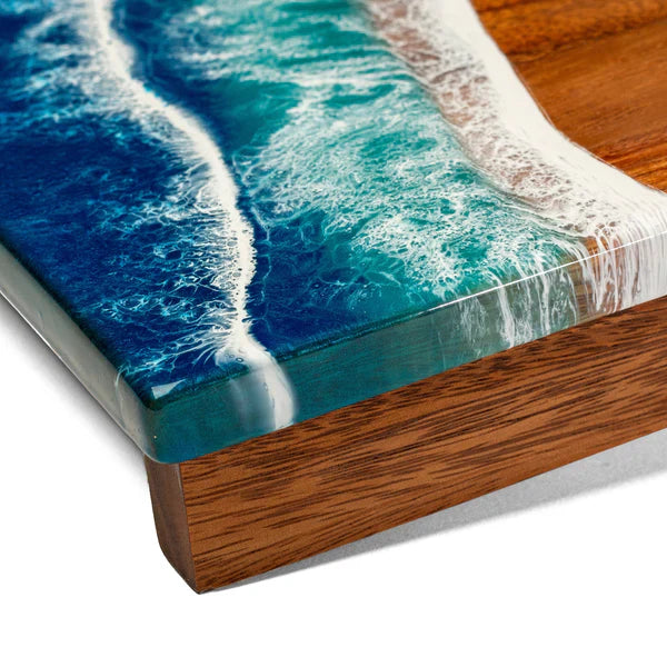 Elakai 1ft x 2ft Resin & Wood Travel Cornhole Set | Beach Wave
