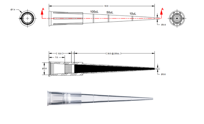 200UL LONG FILTER TIPS (4,800 Tips)