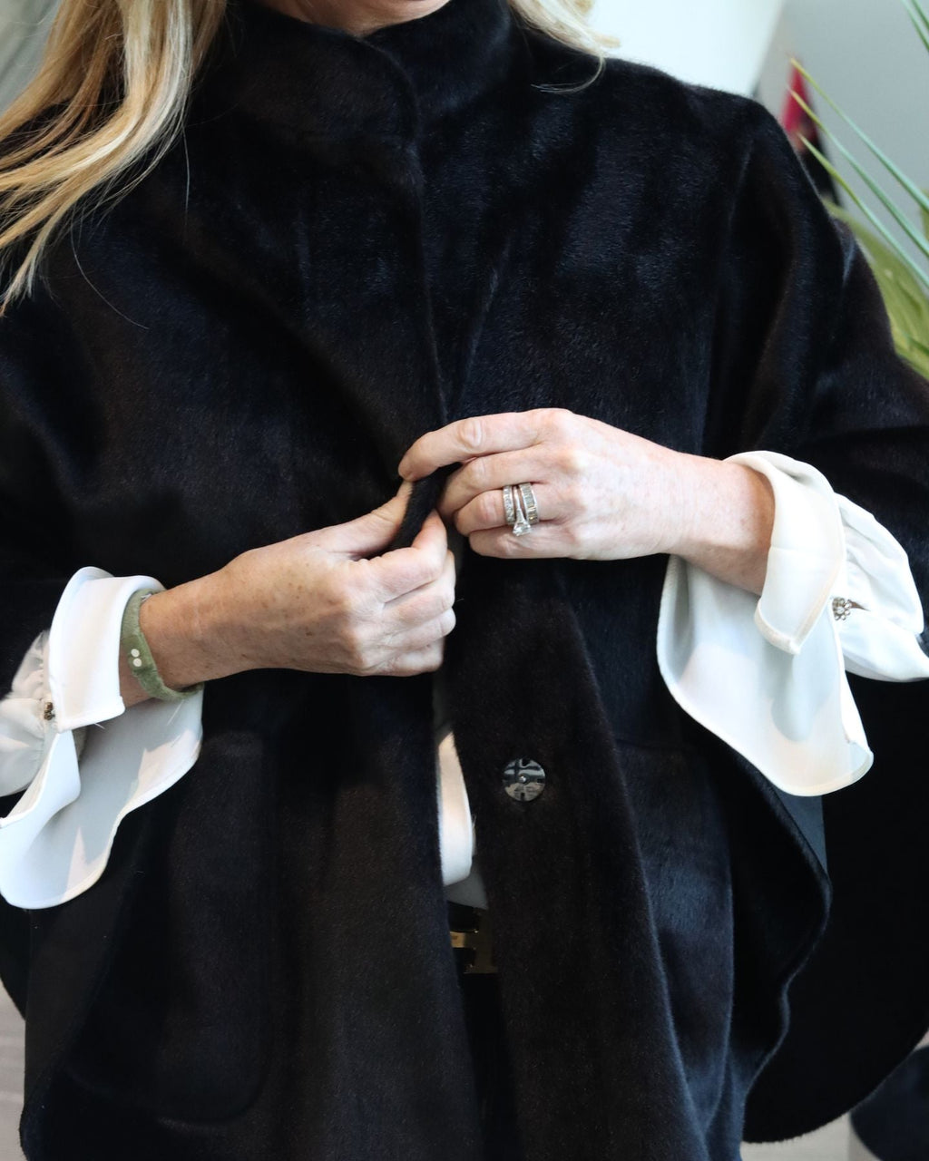 Audrey Faux Fur Poncho