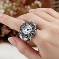 Retro Octagonal Finger Ring Watch Quartz Analog