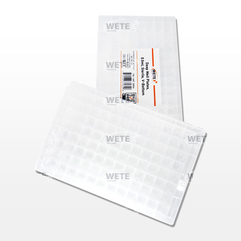 0.5mL Deep Well 96 PCR Plate, Sterile, V-Bottom