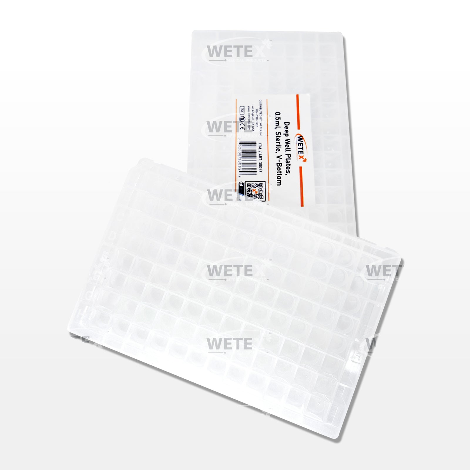 0.5mL Deep Well 96 PCR Plate, Sterile, V-Bottom