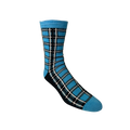 Blue Plaid Bamboo Sock