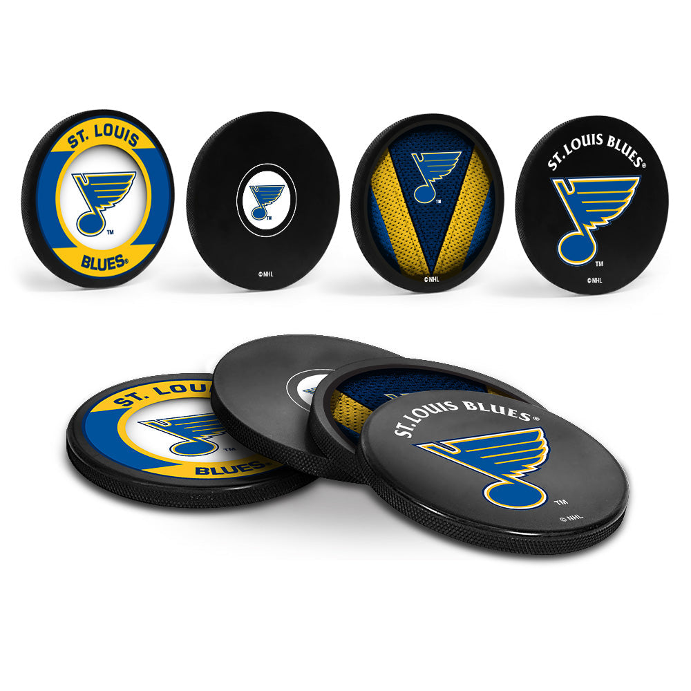 St. Louis Blues hockey Puck Coaster Set