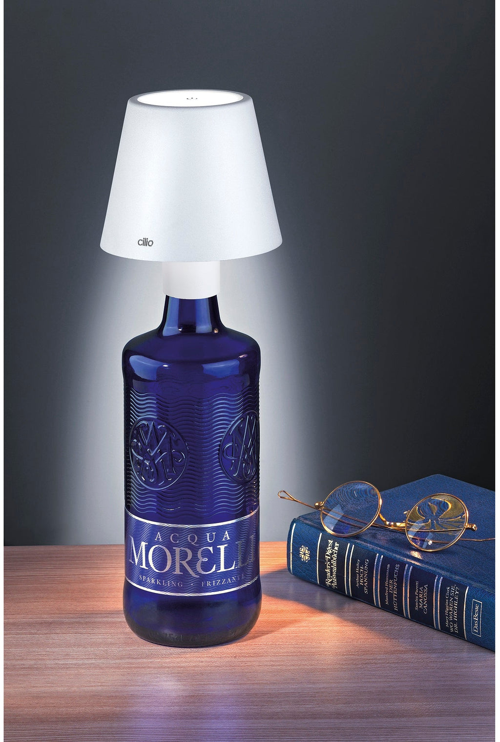 "Luce" LED Bottle Lamp, 5.25" x 4.25" dia.