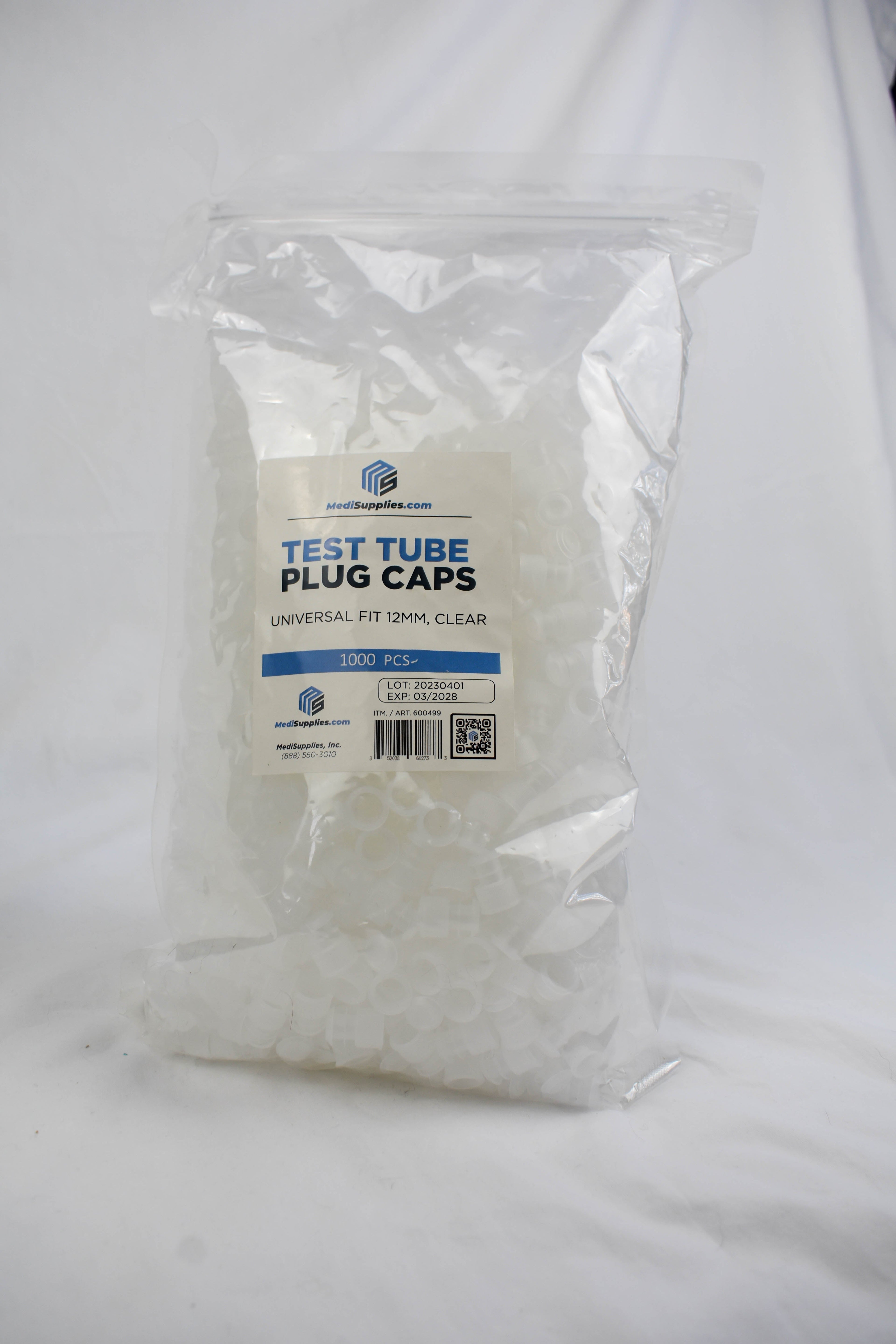 12mm Test Tube Plug Clear Caps Universal Fit