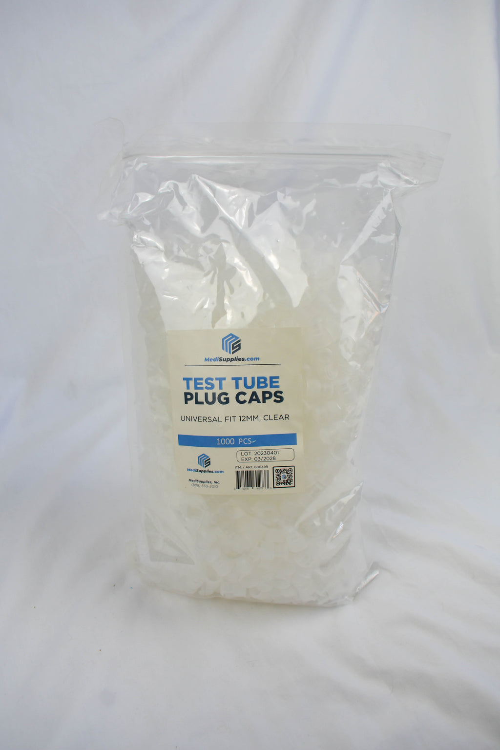 12mm Test Tube Plug Clear Caps Universal Fit