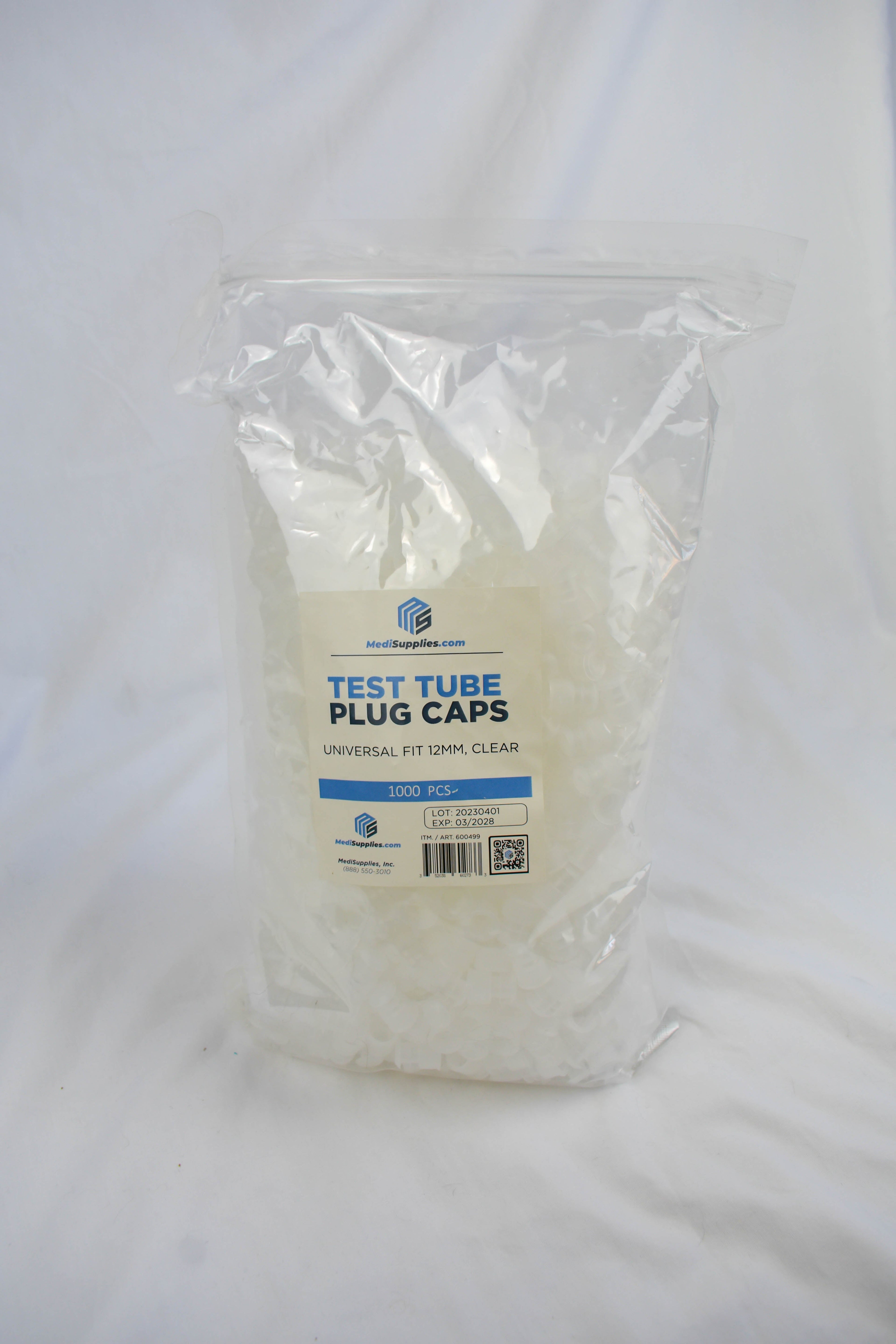 12mm Test Tube Plug Clear Caps Universal Fit