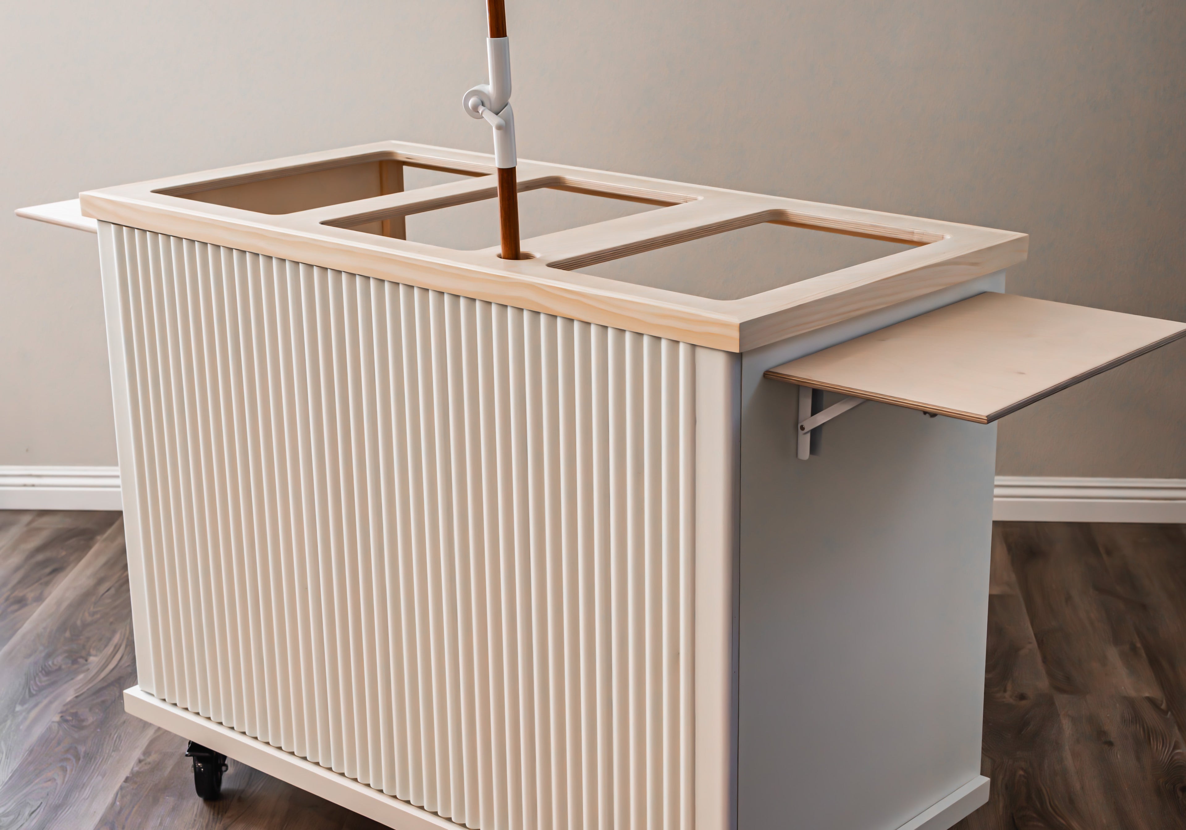 Fluted Mobile Cart