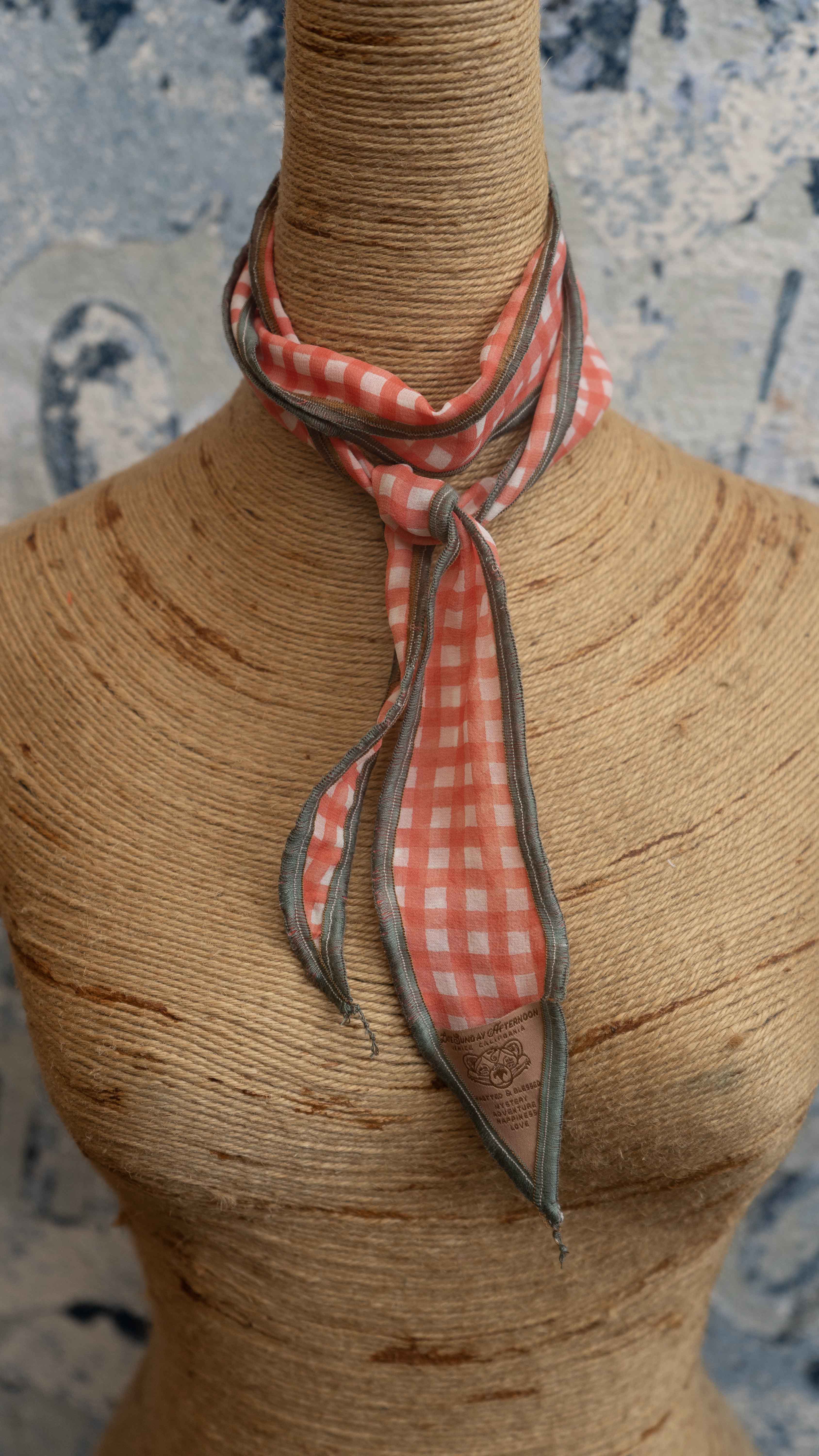 Gingham Summer Neck Scarf
