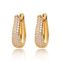 Hinged Hoop Earrings with Cubic Zirconia