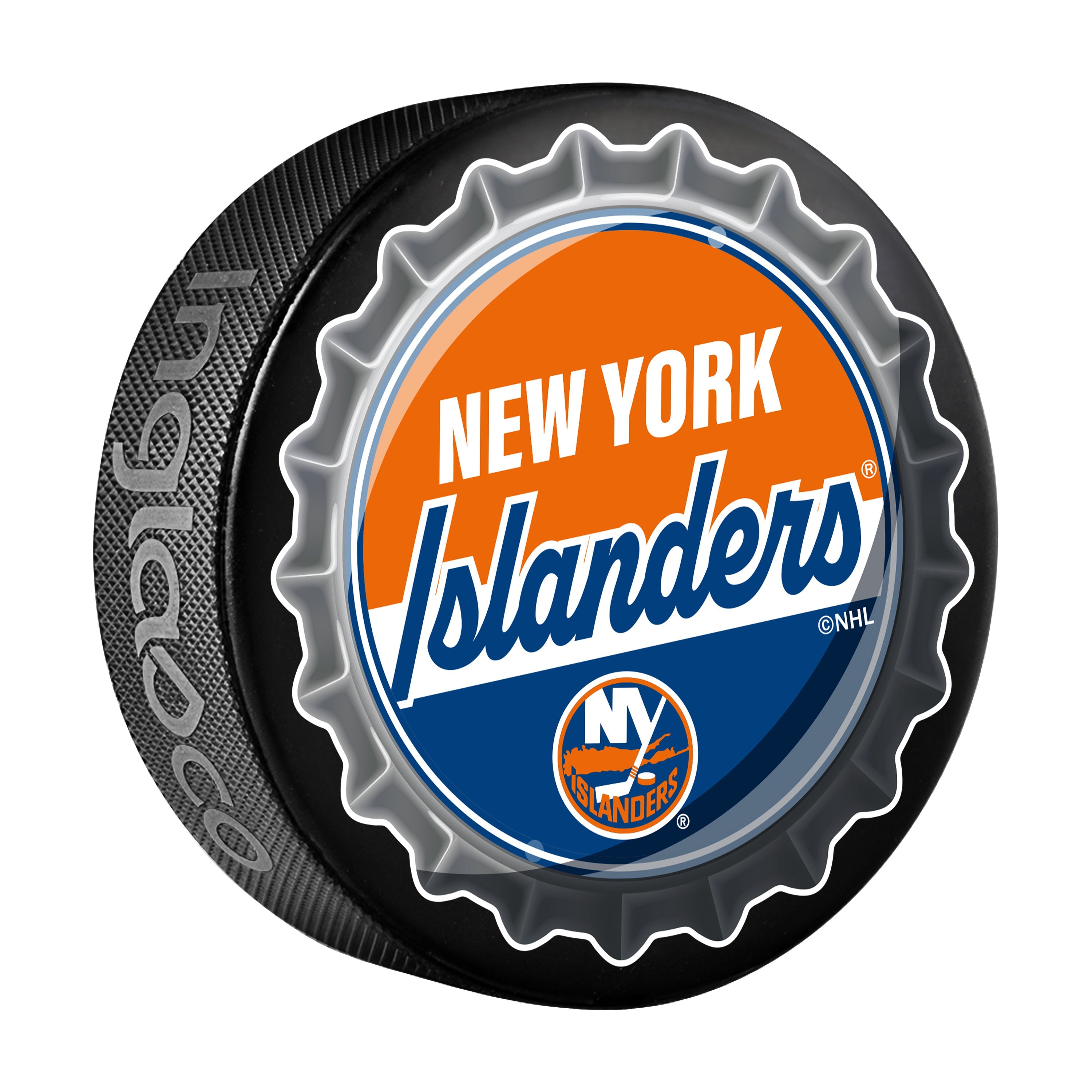 New York Islanders Hockey Puck Bottle Opener