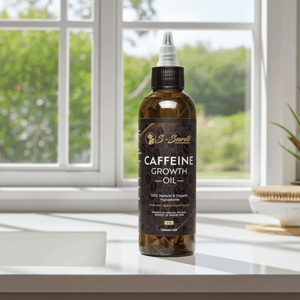 Caffeine Hair Growth Oil 4oz - Hair Growth Oil For Thinning, Balding with Caffeine, Biotin, Castor oil & Essential Oils for All Hair Types