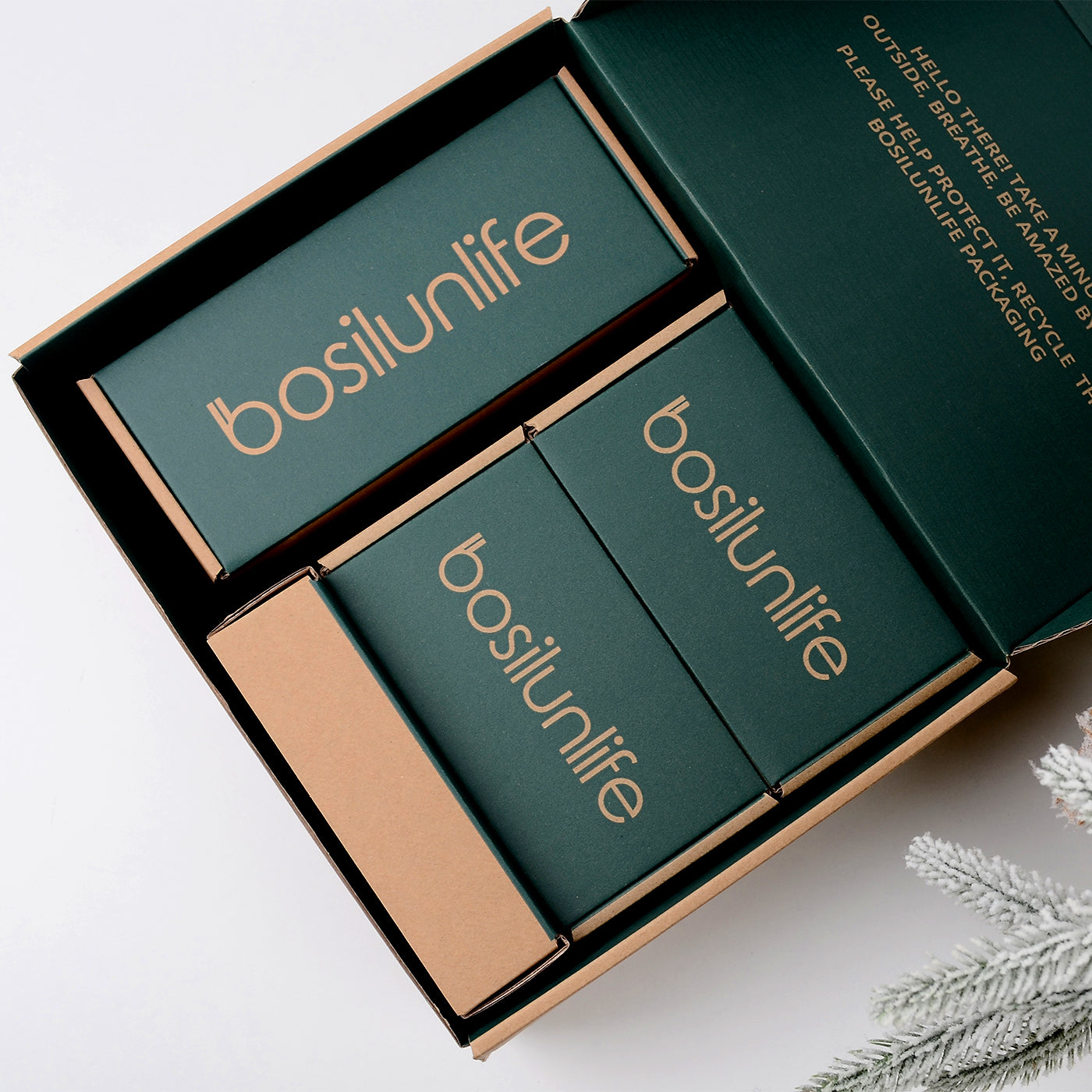 BosilunLife Bring Nature Inside Liquid Bathroom Set 4-Piece Recycled Eco-Clay