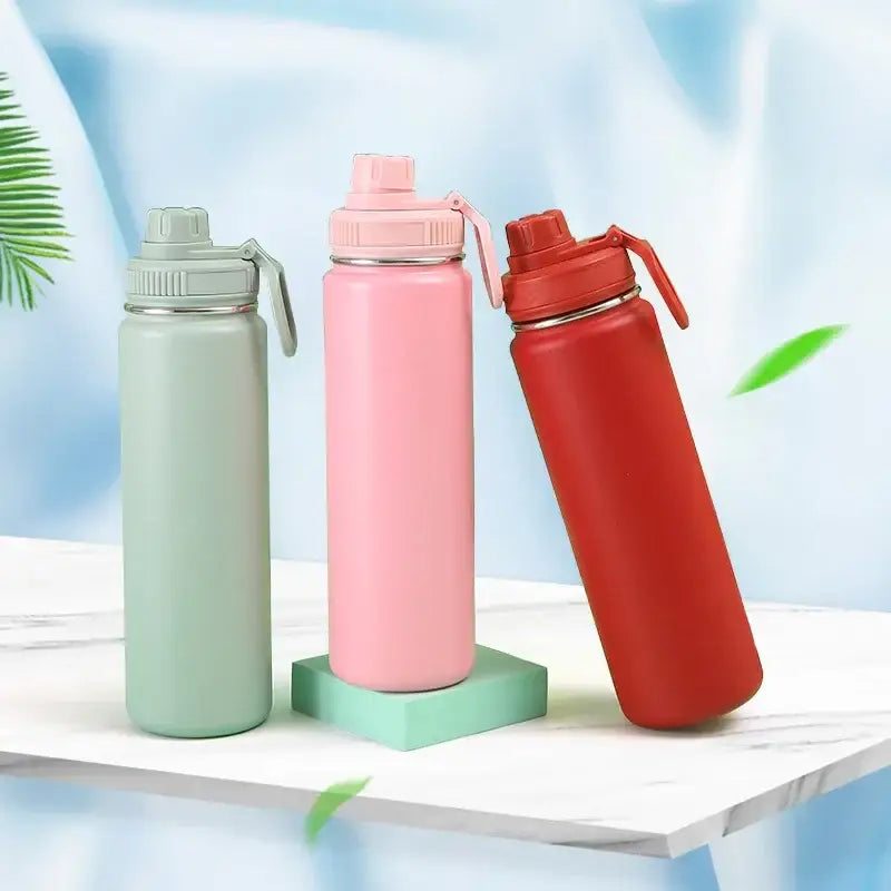 DecorBites™ 750ml Stainless Steel Insulated Sports Water Bottle Vacuum Thermos