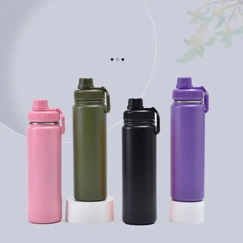 DecorBites™ 750ml Stainless Steel Insulated Sports Water Bottle Vacuum Thermos
