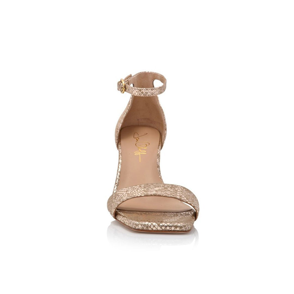 Simone Champagne Metallic Snake