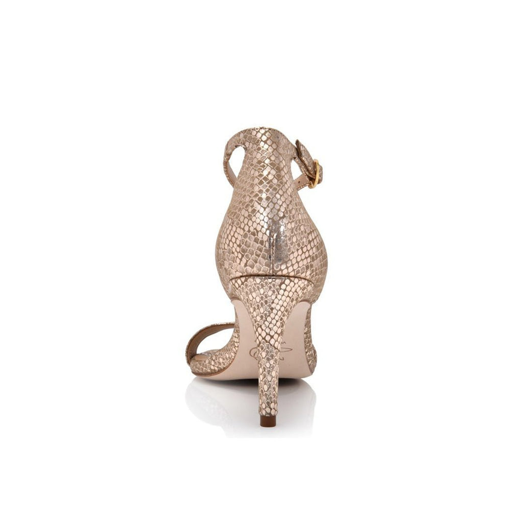 Simone Champagne Metallic Snake
