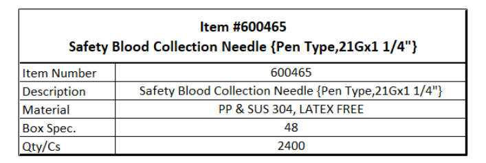 Safety Blood Collection Needle (Pen type, 21GX11/4")