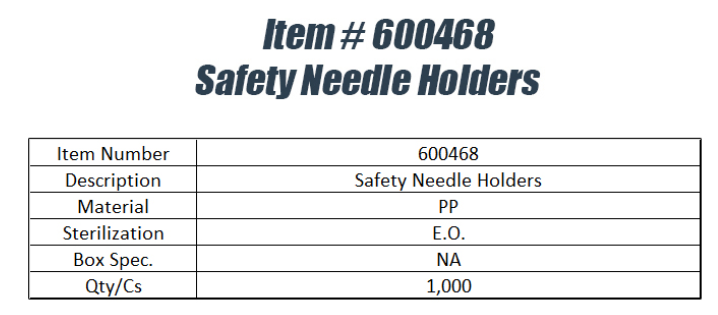 Safety Needle Holders (1000pcs)