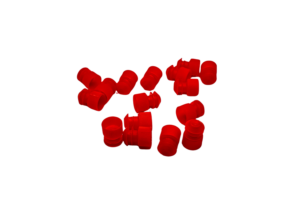 12mm Test Tube Plug Red Caps Universal Fit