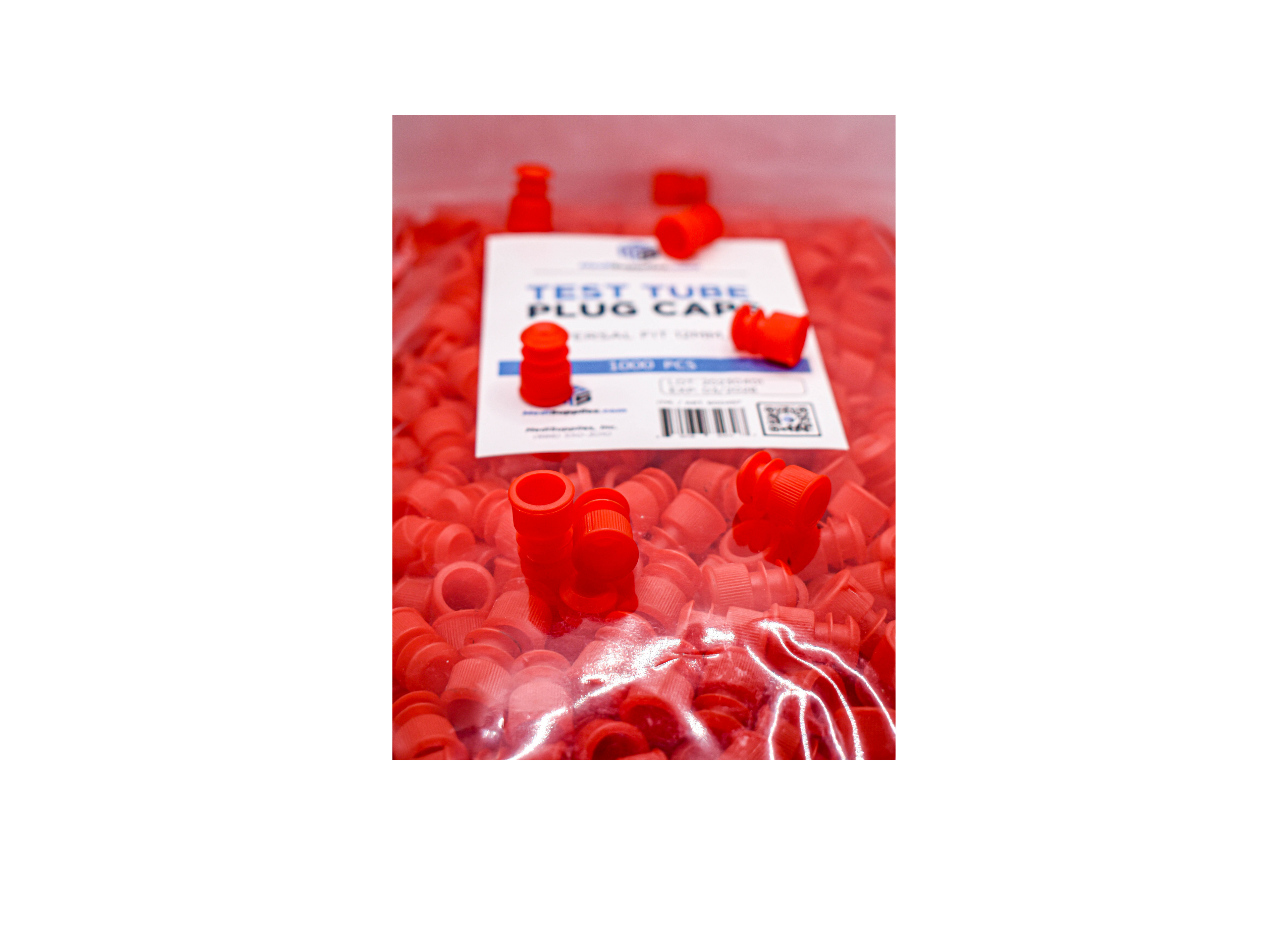 12mm Test Tube Plug Red Caps Universal Fit