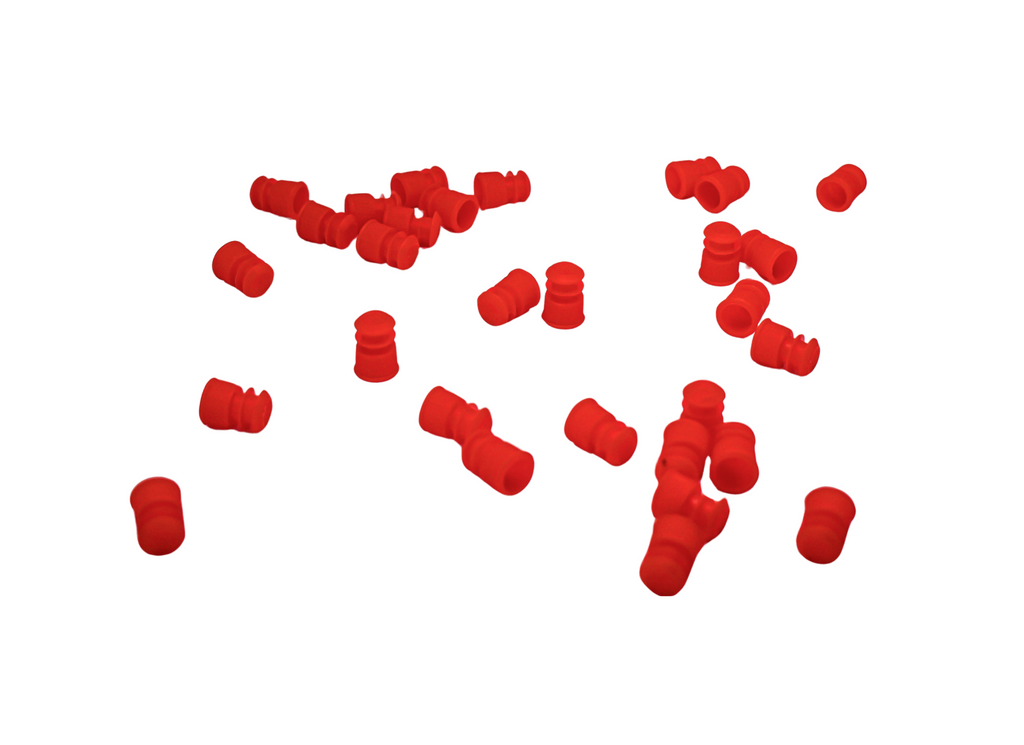 12mm Test Tube Plug Red Caps Universal Fit